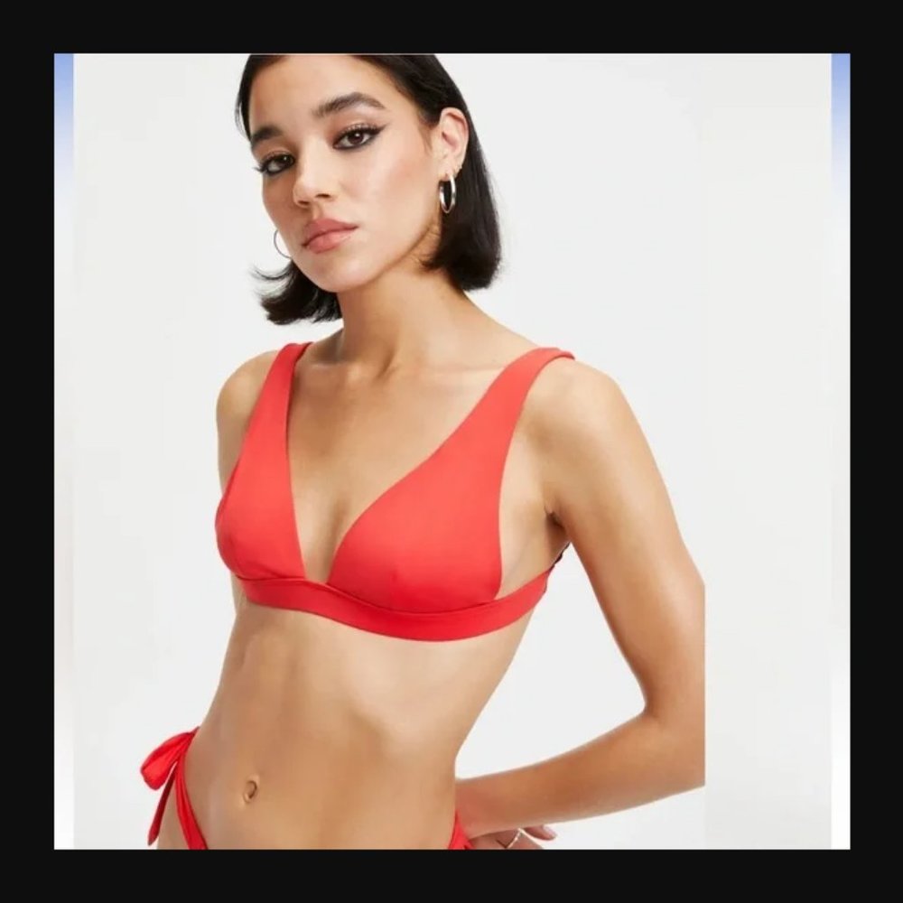 Good American NEW Small Size 1 Red Sexy Boost Top‎ Swim Beach Summer